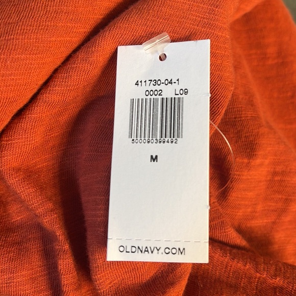 NWT Old Navy Slub Knit Mini Dress Elastic Waist Crew Neck Burnt Orange Rust - Picture 8 of 11